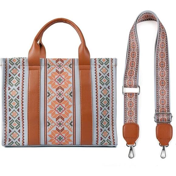 Didida Handbags - Didida Bohemian Tote Bag Women Hobo Handbag Padding Shoulder Bag Top Handle